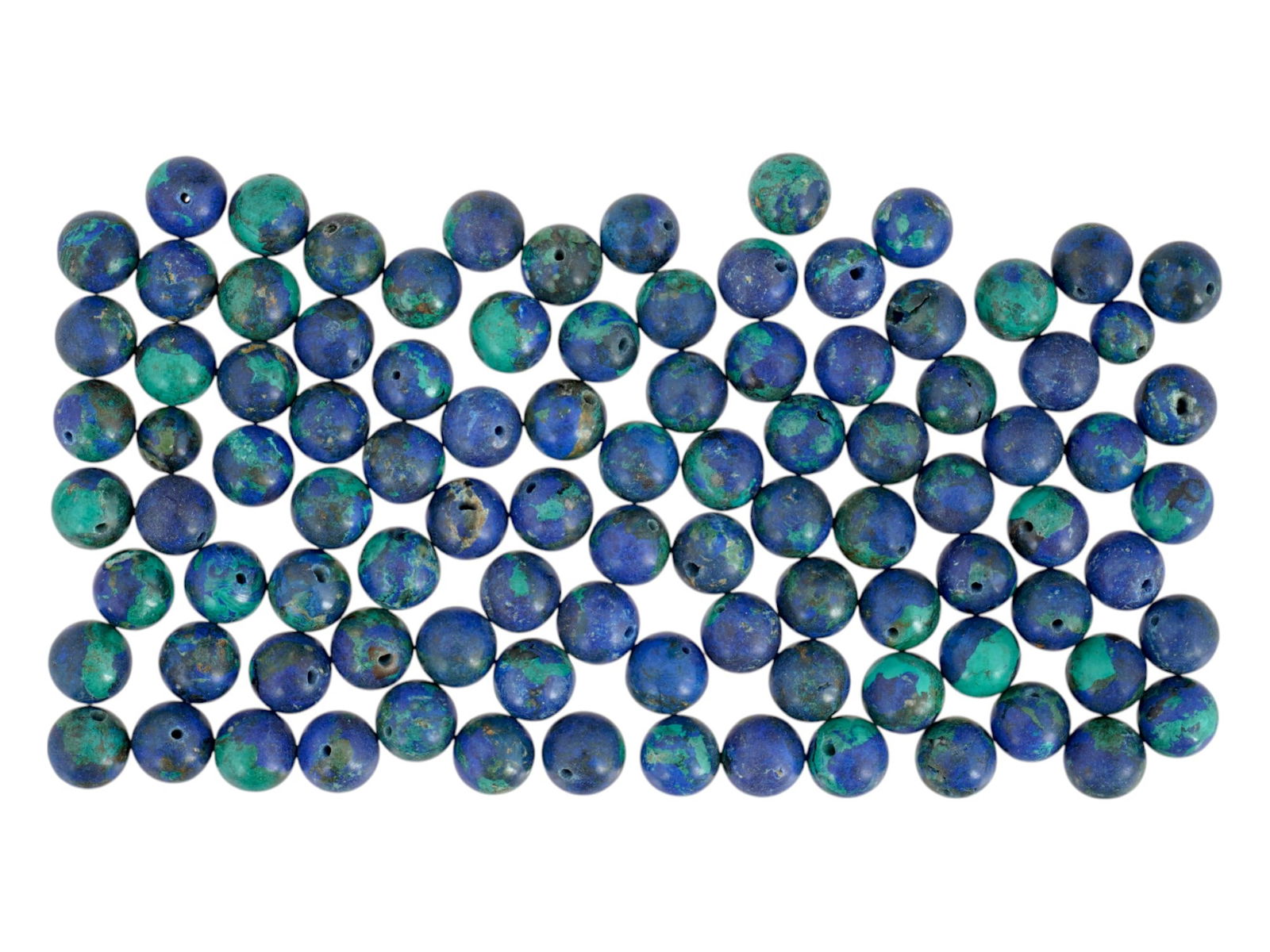 SET OF CARVED AZURITE BEADS FOR JEWELRY DESIGNS (1 of 1)