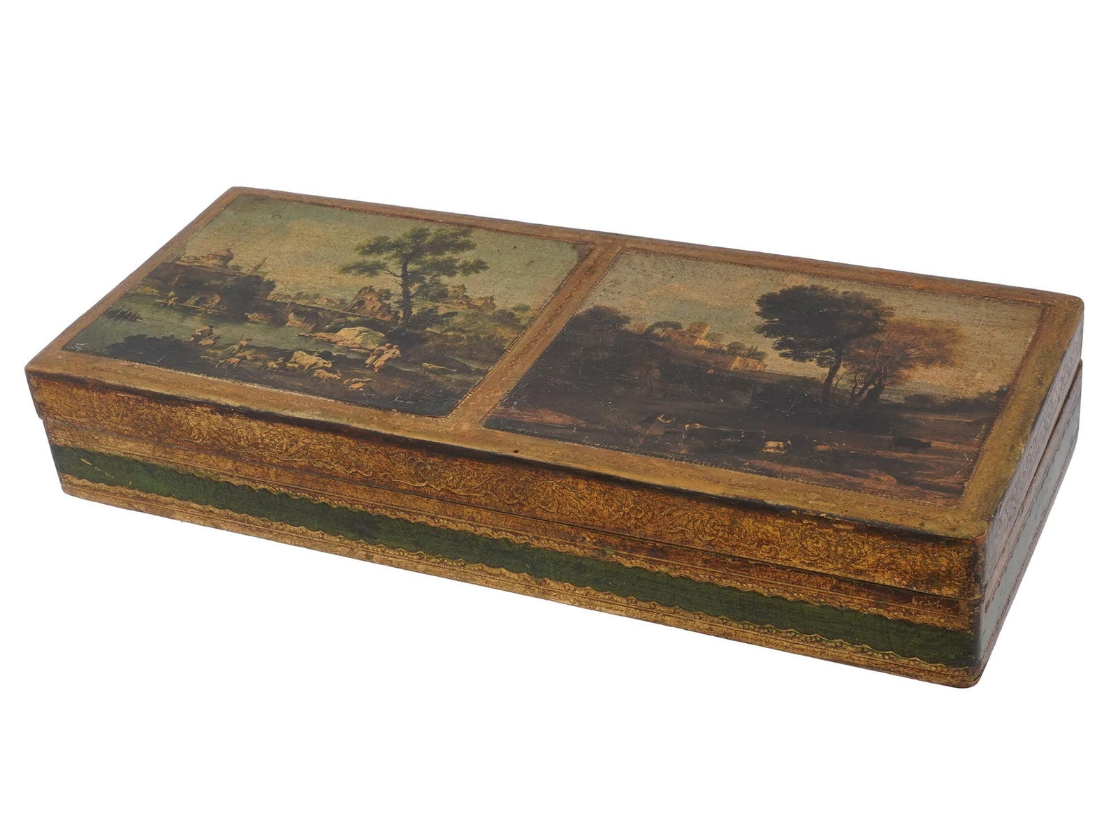 VINTAGE ITALIAN FLORENTINE GOLD LEAF WOODEN BOX (1 of 8)