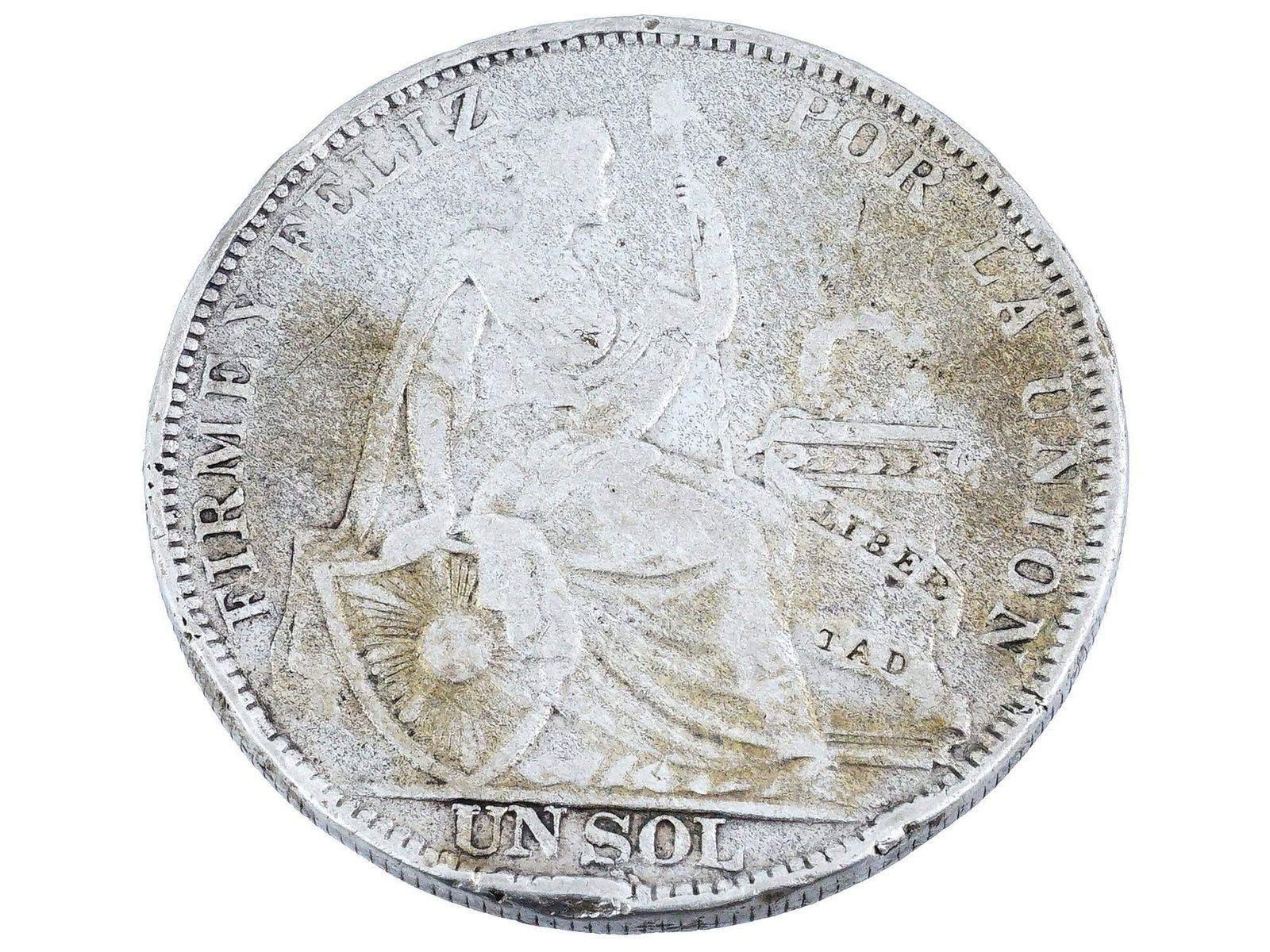 PERUVIAN SILVER REPUBLICA PERUANA 1 SOL COIN 1930 (1 of 2)