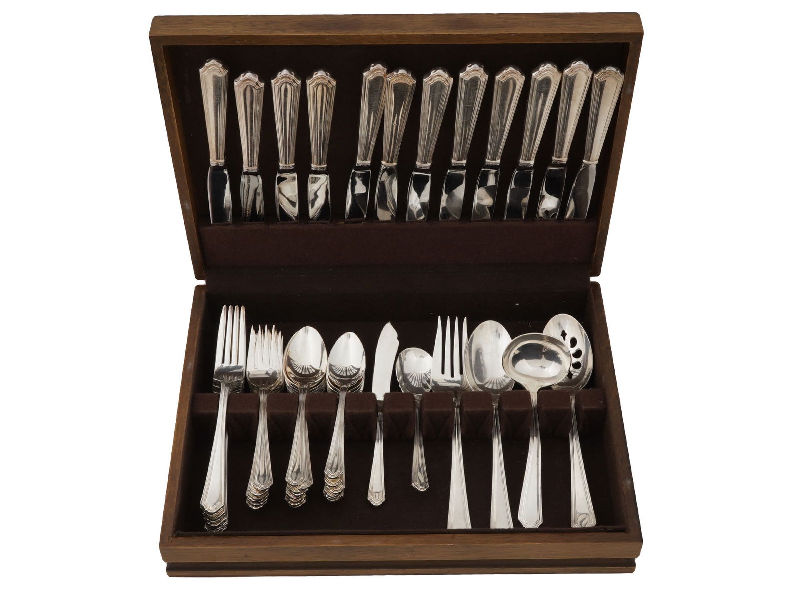 GORHAM SILVER PLATED FLATWARE SERVICE FOR TWELVE IOB (1 of 9)