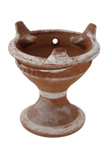 POST MEDIEVAL MANNER TERRACOTTA POTTERY CHAFING DISH