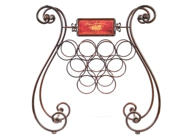 VINTAGE CHAMBERTIN NINE BOTTLES IRON WINE RACK