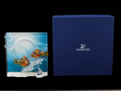 SWAROVSKI CRYSTAL WONDERS SEA HARMONY DECOR IOB COA: A Swarovski 2005 Annual Edition Harmony, the first installment of the Wonders of the Sea trilogy, designed by Martin Zendron. The Harmony figurine features a school of fish in the top left corner and