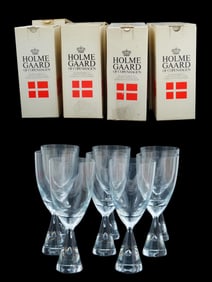 HOLMEGAARD PRINCESS GLASS WATER GOBLETS SET IOB