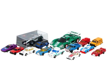 VINTAGE COLLECTION OF TOY CARS AND TRUCKS