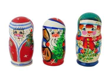RUSSIAN SOVIET ERA HAND PAINTED MATRYOSHKA DOLLS