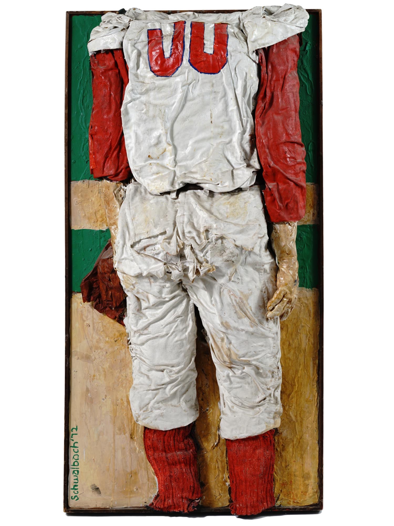 BASEBALL MIXED MEDIA ARTWORK BY MARY J SCHWALBACH (1 of 5)