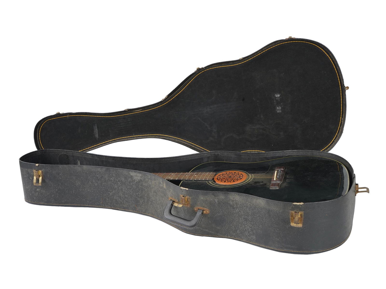 VINTAGE AMERICAN WASHBURN ACOUSTIC GUITAR WITH CASE (1 of 10)