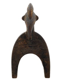 WEST AFRICAN BAULE PEOPLE CARVED WOODEN PULLEY