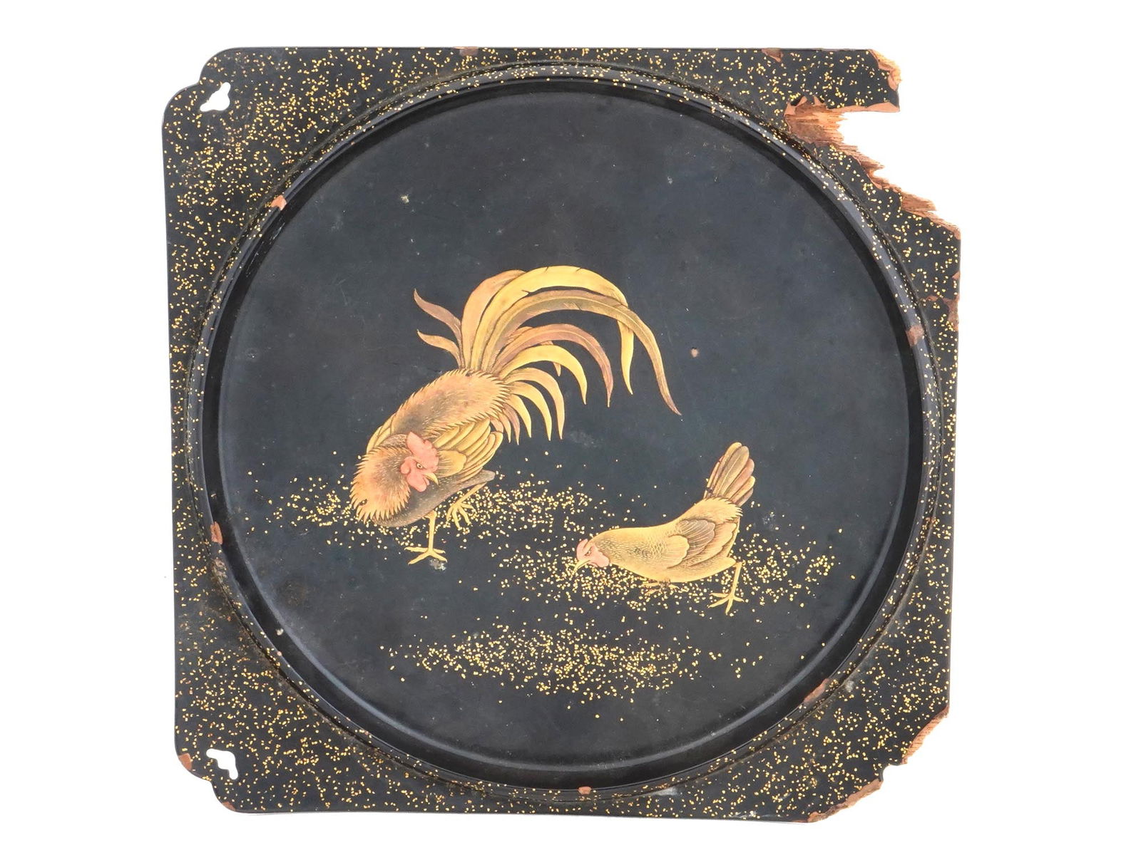 MID CENT JAPANESE LACQUERED WOOD SERVING TRAY (1 of 3)