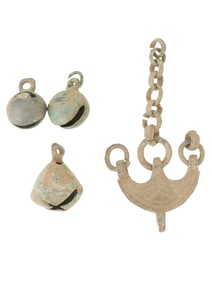 GROUP OF ANCIENT VIKING BRONZE PENDANTS