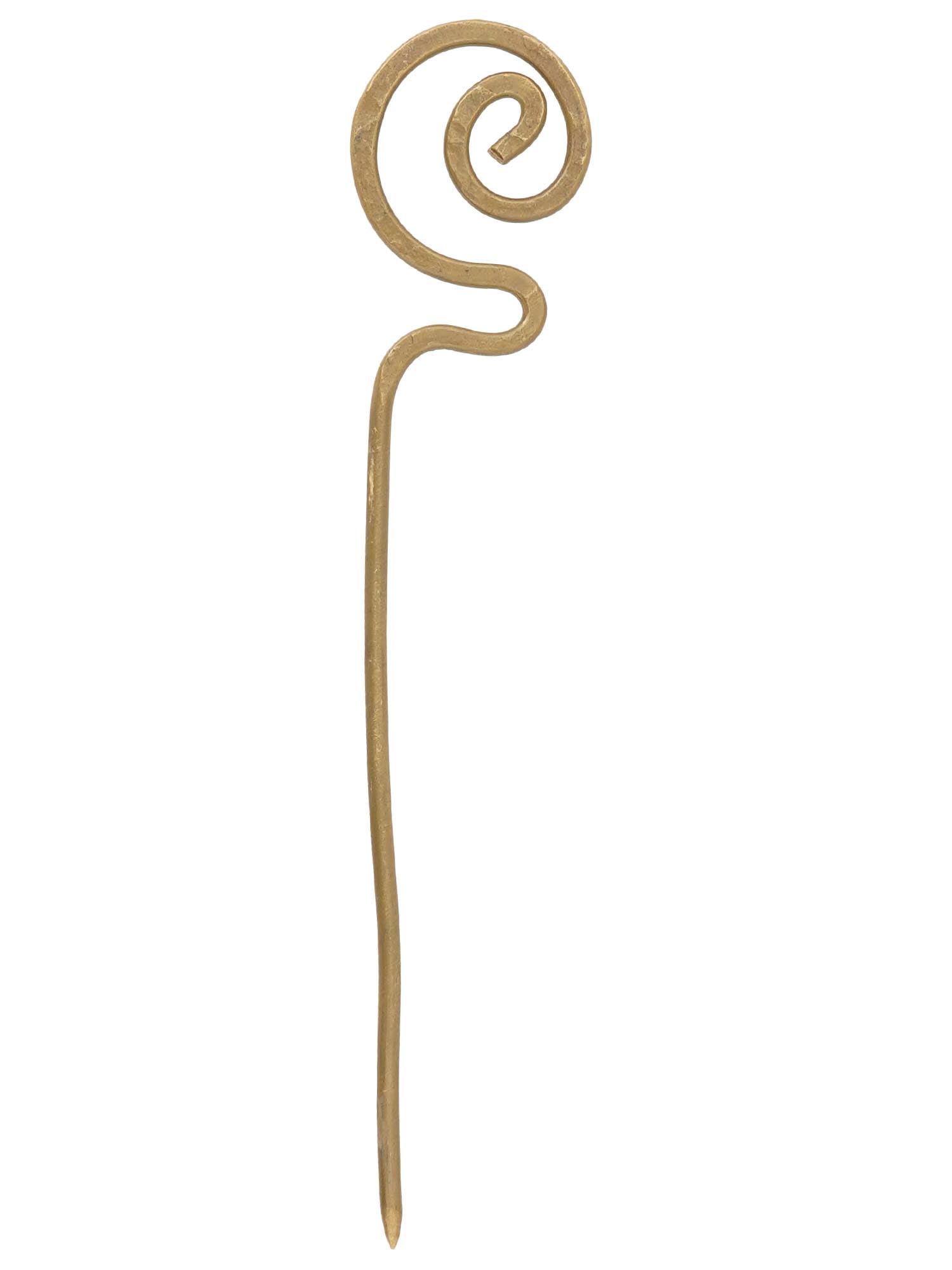 ANCIENT ROMAN MANNER BRONZE SWIRL VIKING HAIR PIN (1 of 4)