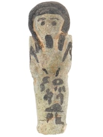 ANCIENT EGYPTIAN PAINTED FAIENCE USHABTI FIGURE