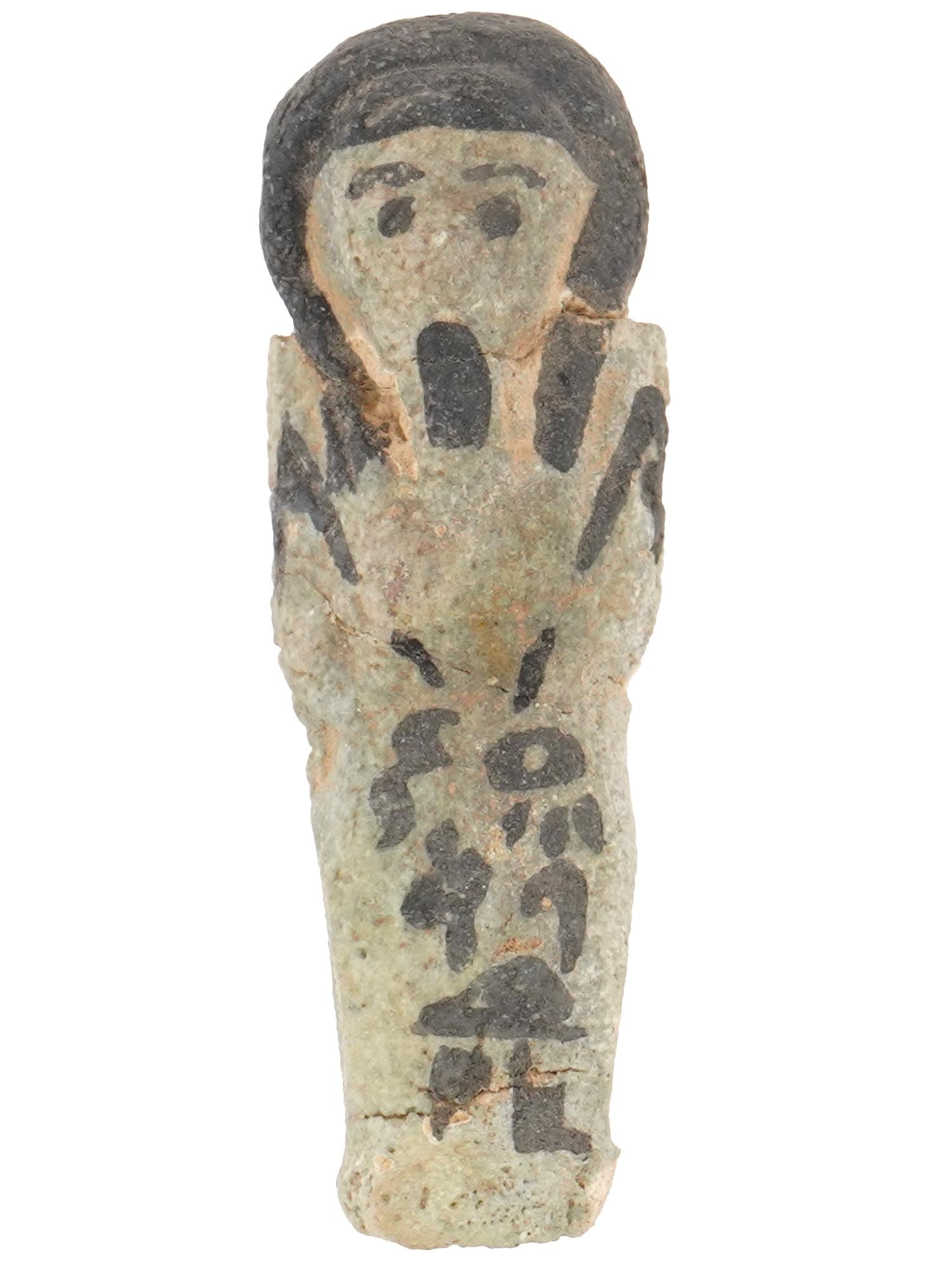 ANCIENT EGYPTIAN PAINTED FAIENCE USHABTI FIGURE (1 of 4)
