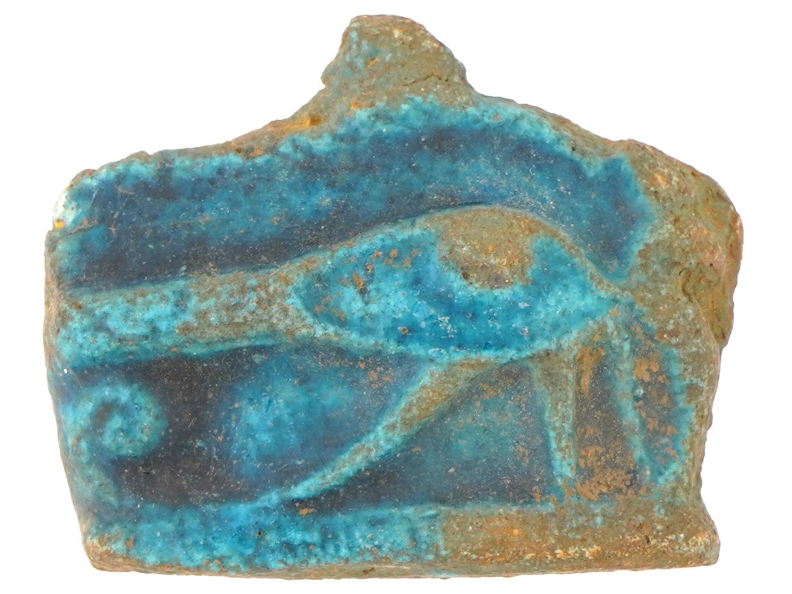 ANCIENT EGYPTIAN FAIENCE EYE AMULET EYE OF HORUS 305 BC (1 of 6)