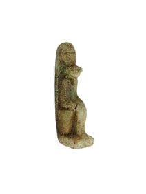 ANCIENT CERAMIC FIGURINE FIGURE SEATED ON A THRONE