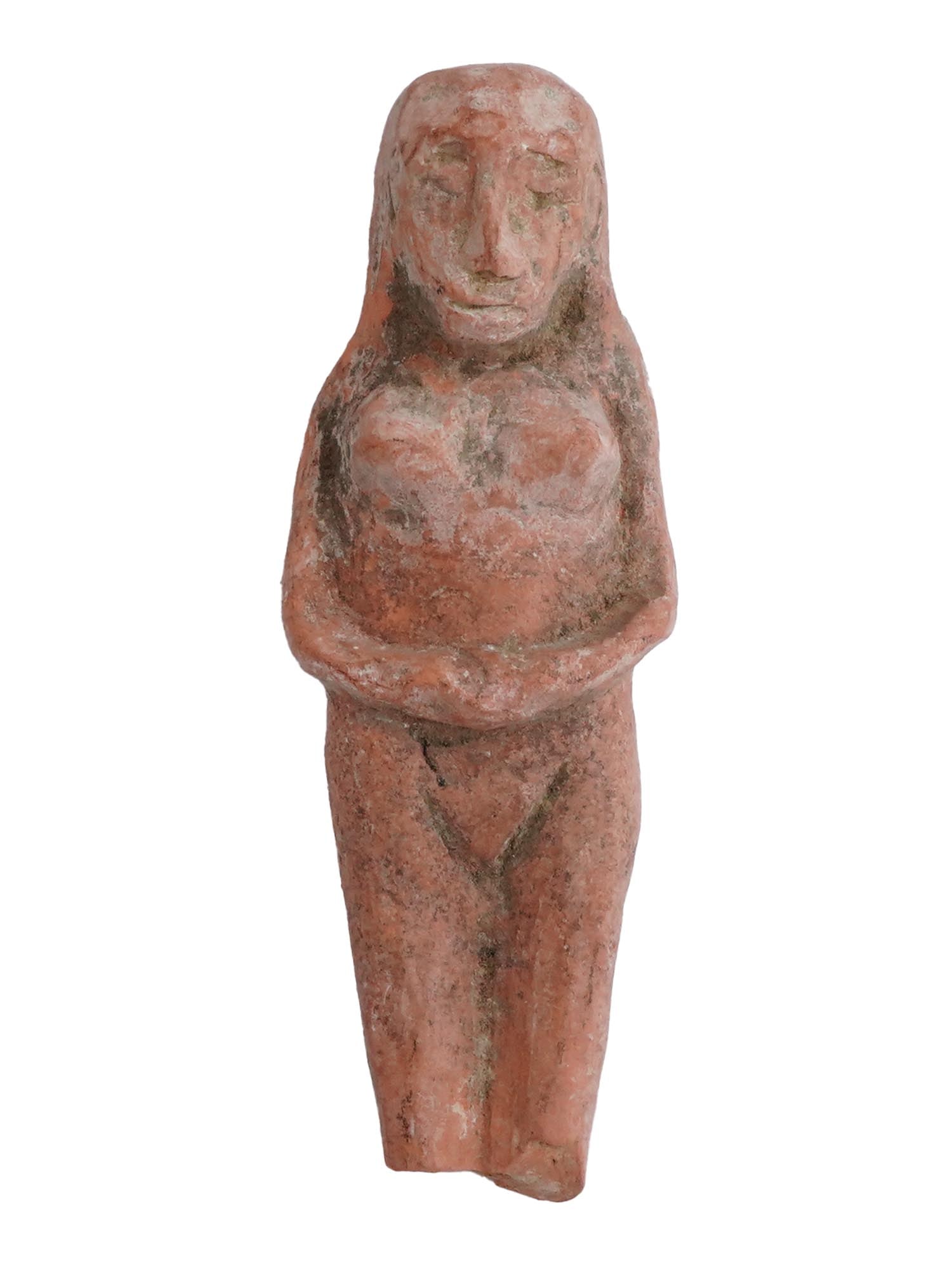 ANCIENT TERRACOTTA STATUE FEMALE FIGURINE (1 of 4)