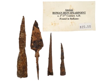 ANCIENT ROMAN EMPIRE IRON SPEARHEADS