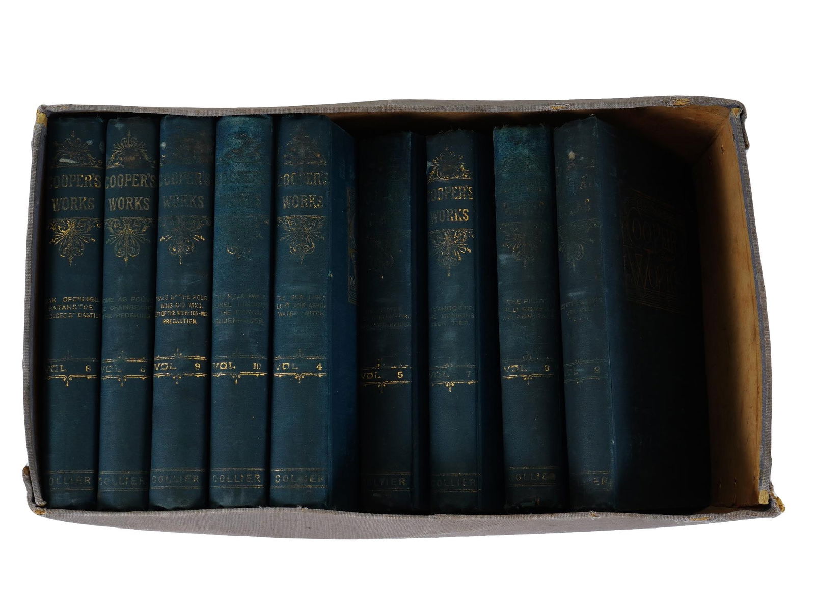 9 VOLUMES ANTIQUE WORKS BY JAMES FENIMORE COOPER 1893 (1 of 10)