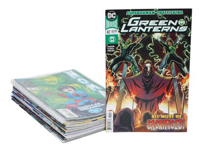 LARGE COLLECTION OF AMERICAN ILLUSTRATED COMIC BOOKS: A collection of vintage American collectible comic books by Marvel, DC Comics and Abstract studio Comics. Superheroes Graphic Art Prints, Illustrations, Americana Comics, Magazines and Books, and Coll