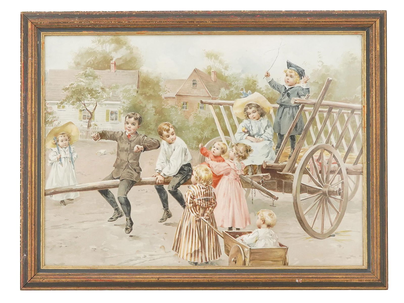 ANTIQUE LATE 19TH C CHROMOLITHOGRAPH PRINT