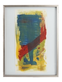 ABSTRACT OIL PAINTING SIGNED HELEN FRANKENTHALER