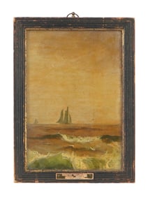 AFTER WILLIAM TURNER ENGLISH SEASCAPE OIL PAINTING