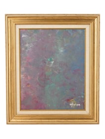 ATTR AFRO BASALDELLA ITALIAN ABSTRACT OIL PAINTING