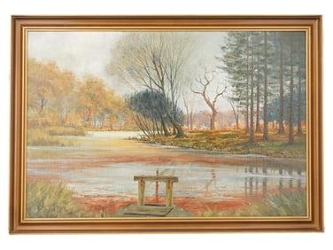 CARL BOSEVANG DANISH LANDSCAPE OIL PAINTING