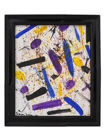 AMERICAN ABSTRACT OIL PAINTING SIGNED SAM FRANCIS
