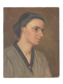 OIL ON BOARD FEMALE PORTRAIT PAINTING