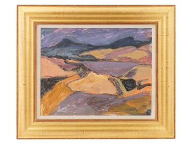 SHEILA MACNAB MACMILLAN ABSTRACT LANDSCAPE OIL PAINTING