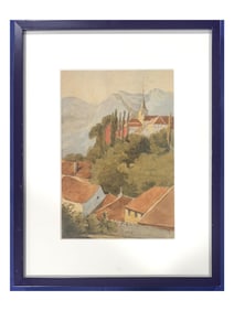 ATTR MARTIROS SARYAN ARMENIAN WATERCOLOR PAINTING