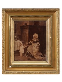 ROBERT BEYSCHLAG GERMAN REVERSE GLASS PAINTING