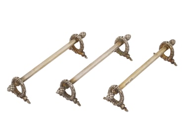 RUSSIAN 84 SILVER LAUREL WREATHS KNIFE STANDS SET