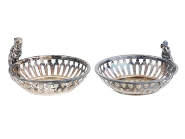 MINIATURE ANTIQUE GERMAN MARTIN MAYER SILVER BOWLS