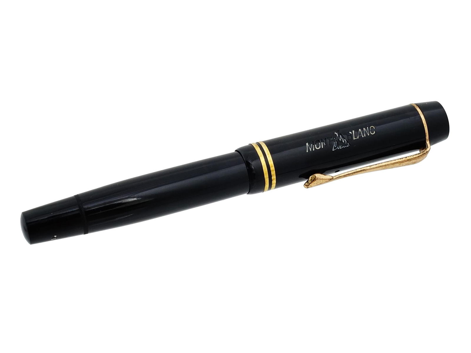 VINTAGE BLACK MONTBLANC FOUNTAIN PEN WITH 14K GOLD NIB (1 of 6)