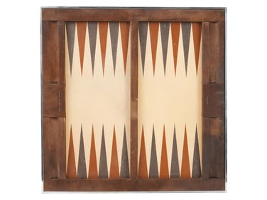 WILLY RIZZO BACKGAMMON CHROME AND BRASS BOARD