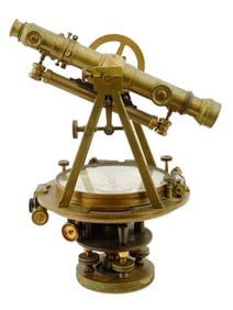 19TH C ANTIQUE SURVEYORS TRANSIT COMPASS AND TELESCOPE