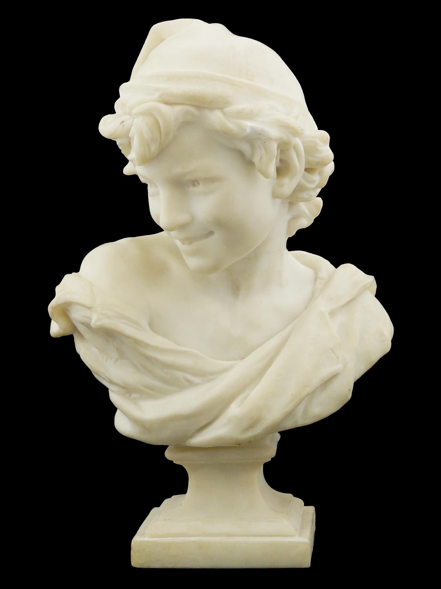 MARBLE BUST SCULPTURE AFTER JEAN BAPTISTE CARPEAUX (1 of 12)