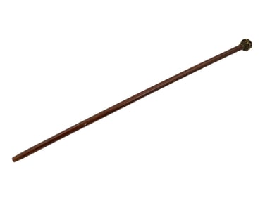 SCOTTISH WOODEN BRONZE WALKING CANE