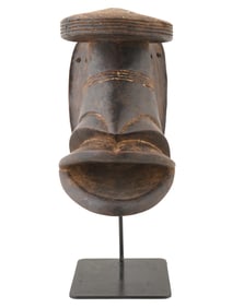 WEST AFRICAN DAN IVORY COAST CARVED WOOD FACE MASK