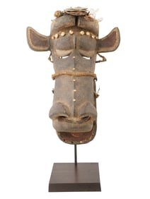 WEST AFRICAN DAN IVORY COAST ANIMAL WOODEN MASK