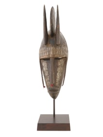 LARGE WEST AFRICAN DOGON PEOPLE WOOD MASK FROM MALI
