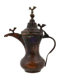 ANTIQUE MIDDLE EASTERN OTTOMAN DALLAH COFFEE POT