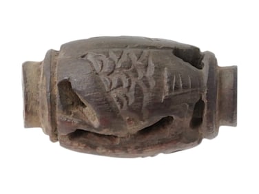 ANCIENT EGYPTIAN PTOLEMAIC DYNASTY CARVED STONE BEAD