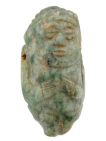 ANCIENT PRE COLUMBIAN AMERICA JADE STONE IDOL