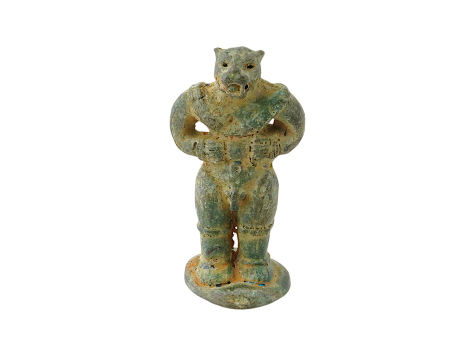 ANCIENT MESOPOTAMIAN BRONZE FIGURINE OF A DEITY (1 of 6)