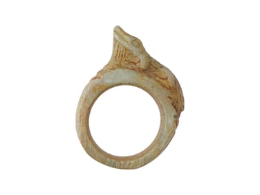 ANCIENT EGYPTIAN CARVED STONE SOBEK CROCODILE RING