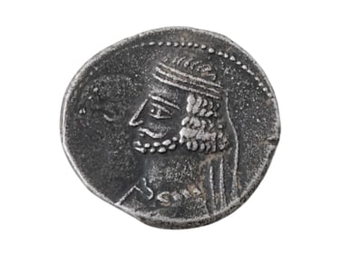 ANCIENT GREEK PARTHIAN SILVER COIN 227 TO 228 AD